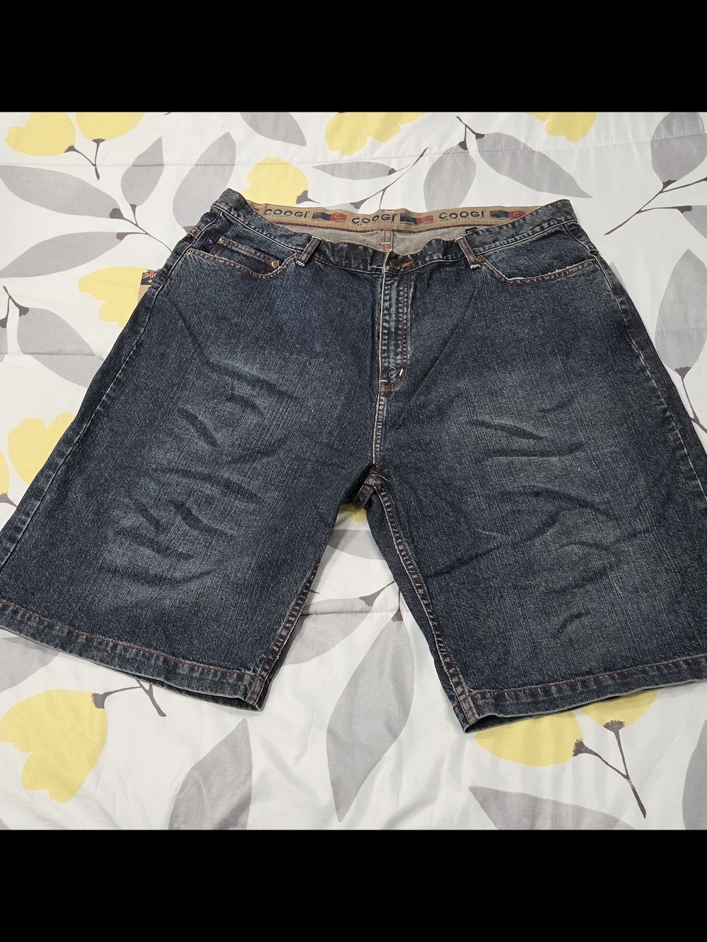 COOGI Dark Blue Men's Denim Loose Fit Jean Shorts Sz 42-NWT